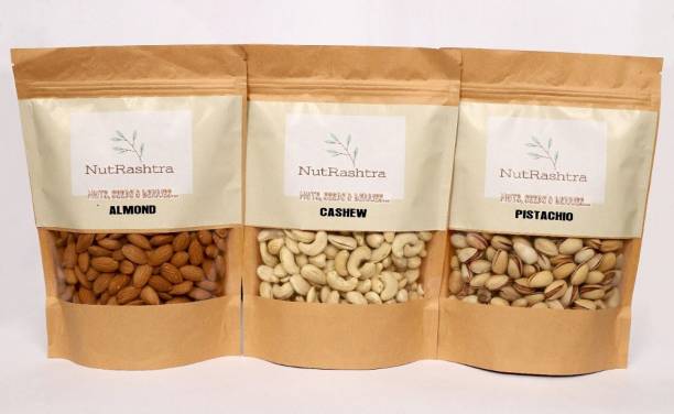 NutRashtra combo off cashew almond and pistachio Cashews, Pistachios, Almonds