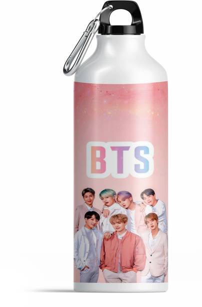 CHHAAP BTS Bangtan Boys Vogue Printed Aluminium Sports Sipper Music Band V Suga J-Hope Jungkook Jin Jimin Rm BTS Signature Army Best Gift for BTS Lovers Water Bottle Pack of 1 (BTS SIP03) 600 ml Water Bottle