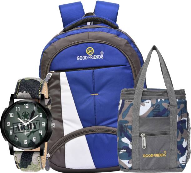 GOOD FRIENDS Casual Backpack / Collage Bag / Office Tiffin Bag / Army Watch Waterproof Backpack