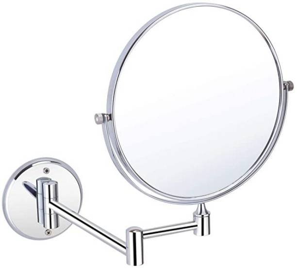 JPS ® 8" Makeup Mirror/Shaving Mirror/Bathroom Mirror with 10X Magnifying Mirror & Wall Bracket with Adjustable Frame (Silver) Bathroom Mirror