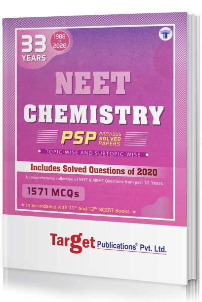 33 Years NEET And AIIMS & AIPMT Chemistry Chapterwise Previous Year Solved Question Paper Book (PSP) | Topicwise MCQs With Solutions | 1988 To 2020 | Smart Tool To Crack NEET Exam (Paperback, Content Team At Target Publications)