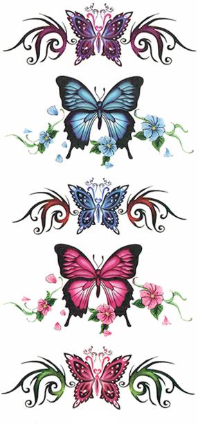 The Canvas Arts The Canvas Arts Wrist Arm Hand Back Butterfly Temporary Tattoo