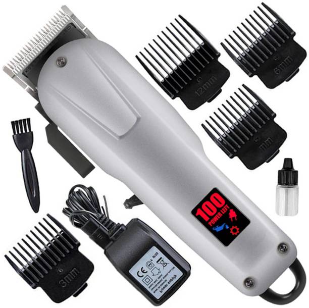 DMG 2in1 AC-DC Waterproof Rechargeable Hair Clipper Beard Mustache Trimmer 618 Fully Waterproof Grooming Kit 120 min  Runtime 4 Length Settings