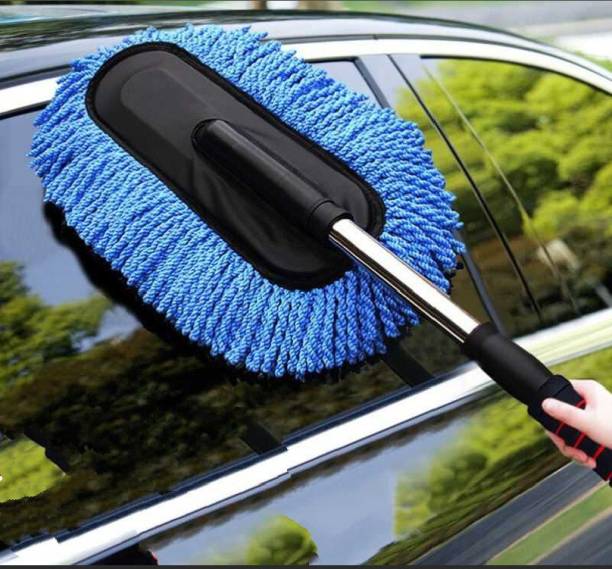 ZURU BUNCH Car Duster Multipurpose Microfiber Wash Brush Solar Panel cleaner Vehicle Interior and Exterior Cleaning Kit with Extendable Handle for Car, Bike, RV, Boats or Home Wet and Dry Duster