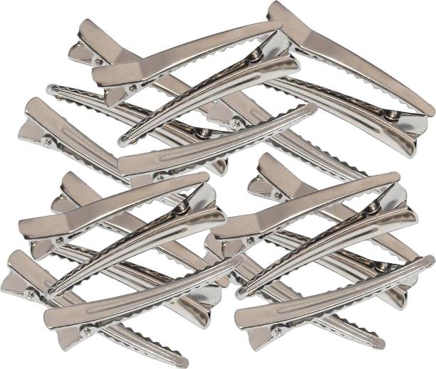 FOK 1.75 Inches Salon Use Metal Alligator Prong Curl Pin Duckbill Clips For Hair Dressing - 60 Pcs Hair Pin