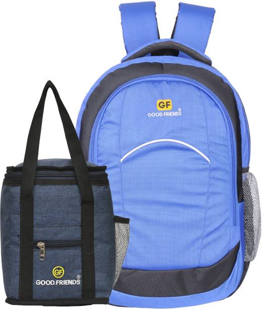 GOOD FRIENDS Casual Travel Bagpack / College Backpack / School Bag / Office Bag / Business Bag / Tiffin Bags for School, Picnic, Work, Carry Bag for Lunch Waterproof School Bag