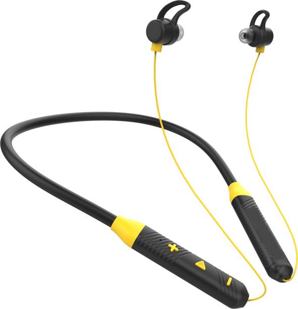 Grostar Neckband wireless headphones with 16 hours Play Time YELLOW (MP3 PLAYER) 64 GB MP3 Player