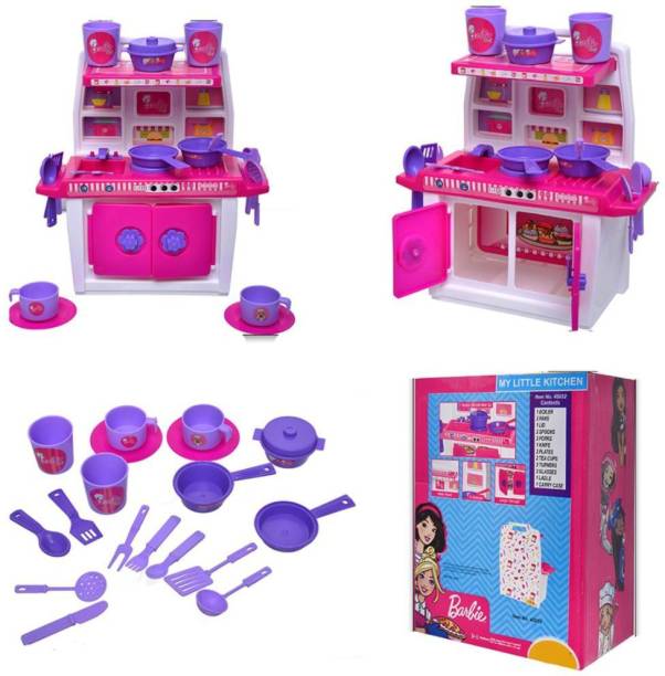 ToyDor Doll kitchen set for kids Girls Toys For Kids Non Toxic BPA Free Material used Kitchen play set( MEDIUM SIZE) Height 30 cm Width 21 cm - MZ 22