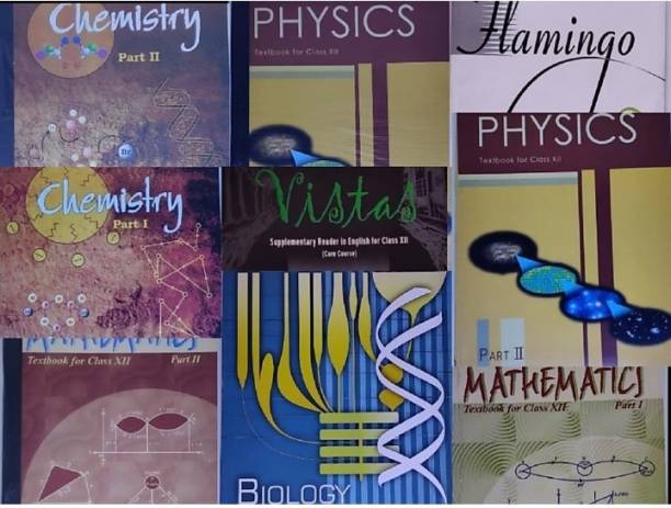 NCERT Science (Physics, Chemistry, Biology, Math, English) Complete Books Set For Class -12 (English Medium, Paperback Binding)