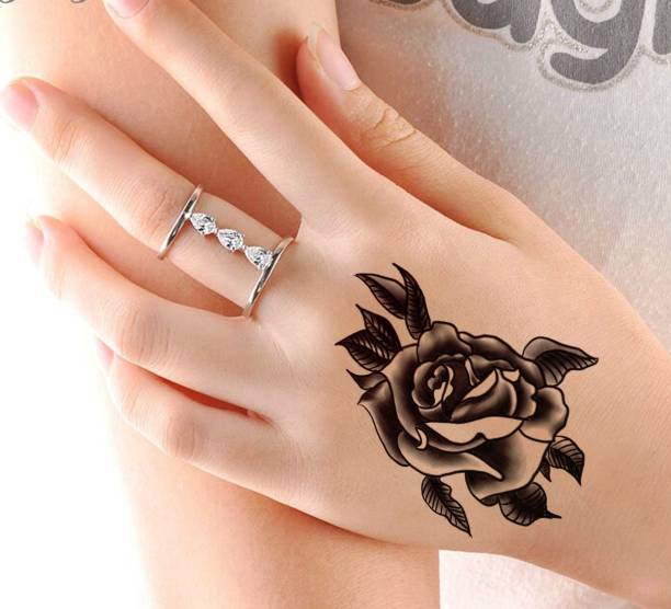 The Canvas Arts The Canvas Arts Wrist Arm Hand Flowers Body Temporary Tattoo
