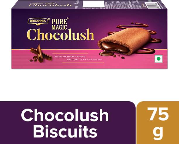 BRITANNIA Pure Magic Chocolush Biscuits Cream Filled