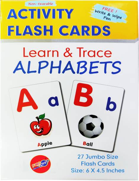 Planet Of Toys Learn And Trace Alphabets Activity Flash Cards (Alphabets Cards)
