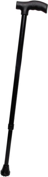 DR YONIMED Walking Stick Black Single Leg Height Adjustable For Old Men & Women Walking Stick