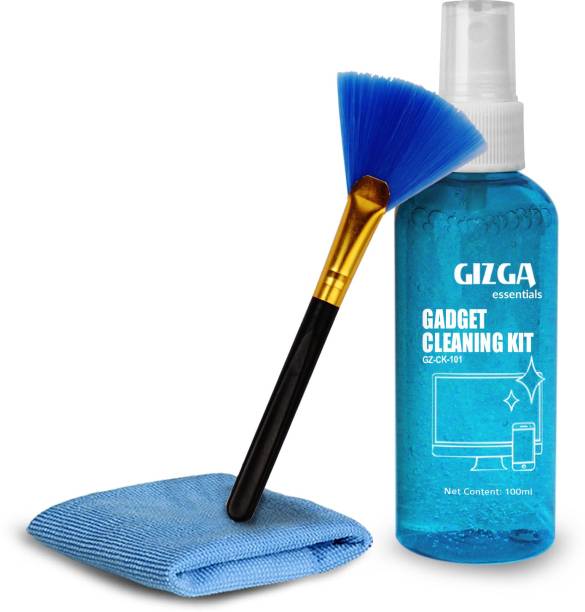 Gizga Essentials Professional 3-in-1 Cleaning Kit for Camera, Lens, Binocular, Laptop, TV, Monitor, Smartphone, Tablet for Computers, Laptops, Mobiles