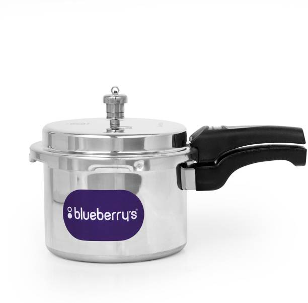 BlueBerry's Aluminum 5 Liter Outer Lid Pressure Cooker , ISI Certified Induction Base & Gas Stove Compactable, Made In INDIA 5 L Induction Bottom Pressure Cooker