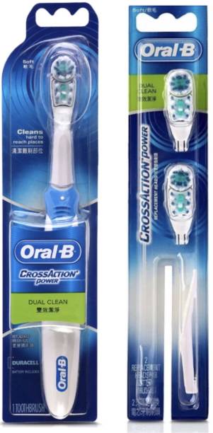 Oral-B Cross action battery powered brush and replacement heads Electric Toothbrush