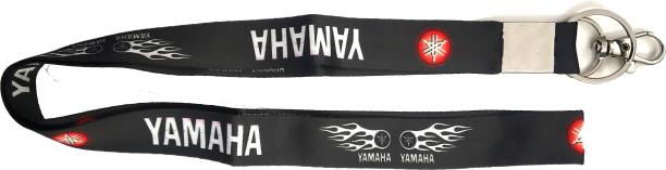 AVI Fabric ID Tag Card Holder Yamaha with red logo Locking Key Chain