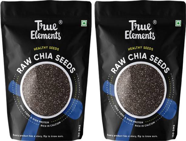 True Elements Raw Chia Seeds for Weight Loss, Edible seeds - High in Calcium and fibre