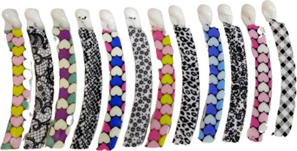 S Mark Smark Grand Looking Hair Clip Banana Clips Black Hair Claw Grips Clamp for Girl/Kids and Women (12PCZ)(multicolor) Banana Clip
