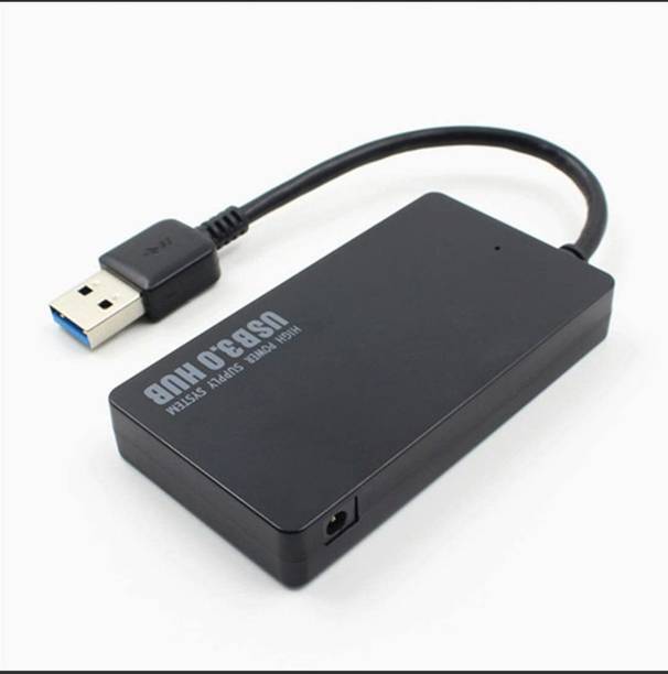 fronix 4-Port USB 3.0 hub, USB hub 3.0 with Power Supply Port,140mm Cable for Desktop, iMac, Surface Pro, XPS, USB Flash Drives, Mobile HDD, and More FRUSB-02 USB Hub