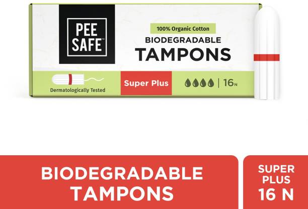 Pee Safe 100% Organic Cotton Tampon, Super Plus Tampons