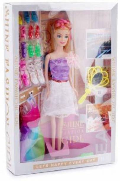 rcare collection Doll Set with Accessories, Makeup And Dress