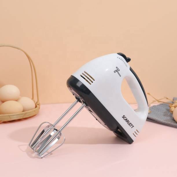 Khargadham 7-Speed Hand Mixer with 4 Pieces Stainless Blender,Ice-Cream,Egg Bitter 260 W Electric Whisk, Hand Blender, Stand Mixer