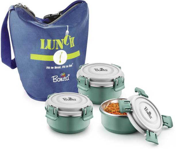 Bonita Perfecto microwave safe lunch box with lunch bag 3 Containers Lunch Box