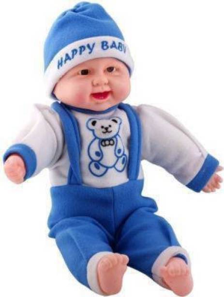 3dseekers Touch sensors laughing boy doll for kids girls boys (Blue, White, Multicolor)