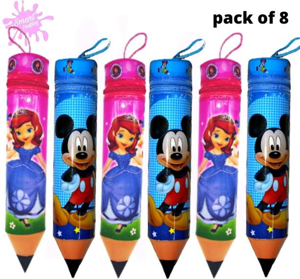 SmartCrafting SmartCrafting Pencil Shape Staionary Box Best For return Gifts cartoon characters Art Polyester Pencil Boxes