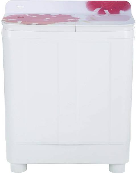 Haier 8.5 kg Semi Automatic Top Load Red, White