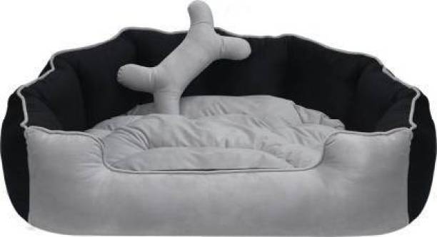 Flipkart Perfect Homes Studio Reversible Soft Velvet Export Quality beds For Dog and Cat Grey M Pet Bed