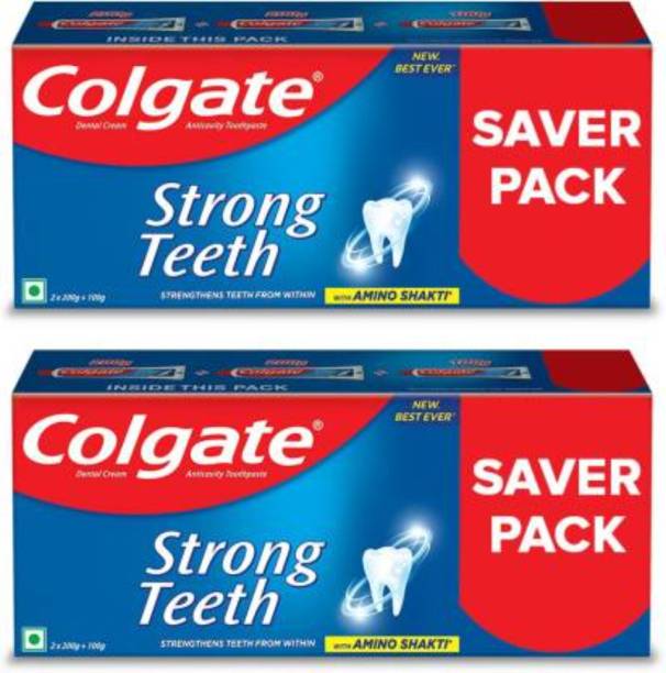 Colgate Strong Teeth Cavity Protection with Calcium Boost (500gm x 2), India's No.1 Toothpaste