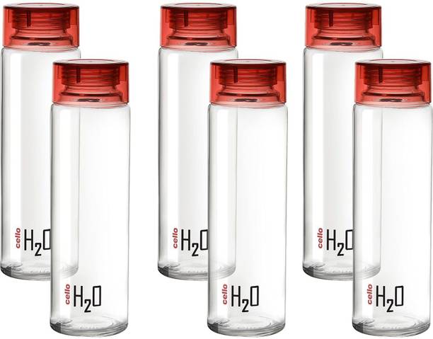 cello H2O Glass Fridge Water Bottle with Plastic Cap 920 ml Bottle