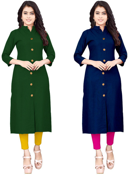 plain kurti colour combination