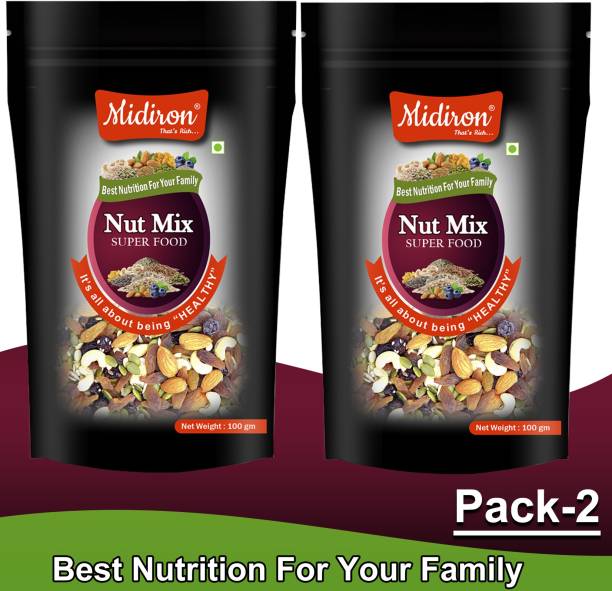 Midiron Roasted Trail Mix Super Food, Healthy Snacks Trail Mix Nuts and Dry Fruits Almonds, Cashews, Raisins, Watermelon, Cranberries