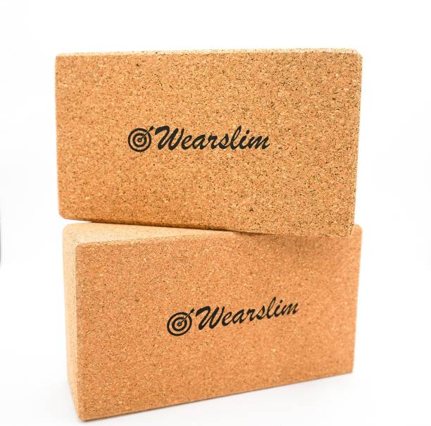 Wearslim Premium Eco Friendly Coarse Grain Cork Yoga Brick High Density Non-Slip Yoga Blocks