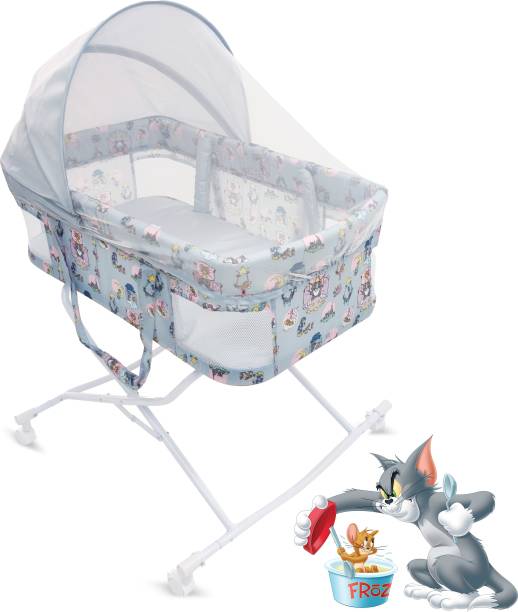 TOM & JERRY Portable Baby Cot with Swing Bassinet