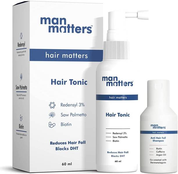 Man Matters 3% Redensyl Hair Growth Tonic (60ml) & Free Anti Hair Fall Shampoo Sampler(20ml)
