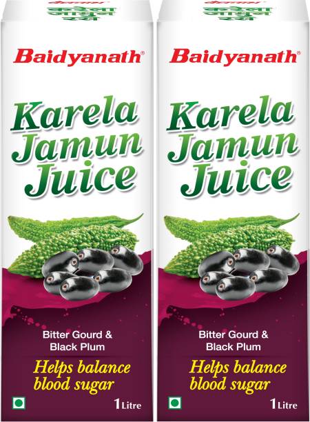 Baidyanath Karela Jamun Juice 1L | Natural Remedy For Blood Sugar Management |Helps in Reducing the Bad Cholesterol Levels & Improves overall Health and Wellness