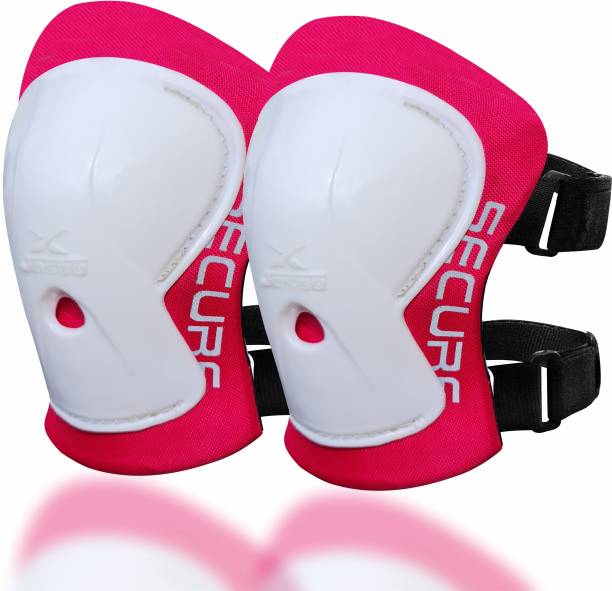 Jaspo Secure Hybrid Knee Guards for Skating, Cycling, for All Age Groups - Medium Size Skating Knee Guard