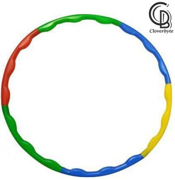 Markeny Hoola Circle Hoop Blue Yellow Green 2 Pack Detachable & Size Adjustable Design for Sports Playing Games 