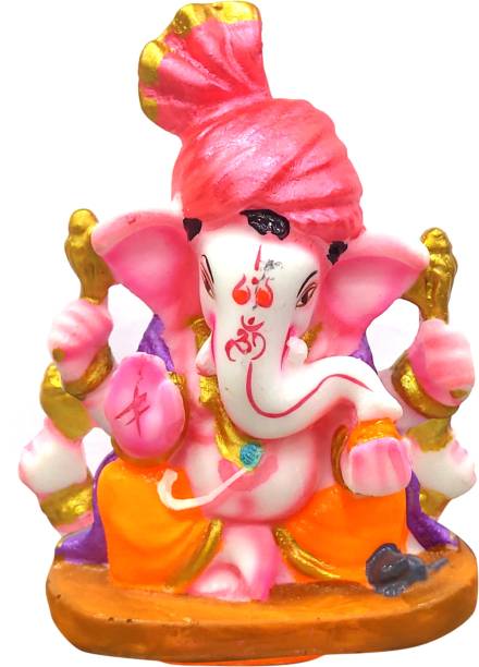 Om Shree Siddhi Vinayak Murti Bhandar Ganesh Murti Ganesh Statue Ganesh Idol Gift Type Lord Ganesh Ji Ki Murti Marble Ganesh Murti For Home Pooja Temple Car Dashborad Ganesh Murti Decorative Showpiece  -  9 cm