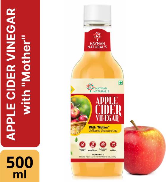 HAYMAN NATURAL'S Apple Cider Vinegar for Weight Loss with Strand of Mother Unfiltered And Undiluted Vinegar