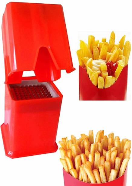 COROFFY by COROFFY Potato Chipser, French Fries Chips Maker Machine, Snacks Finger, Potato Finger Chips Cutter - Multi Colour, Plastic Potato Slicer