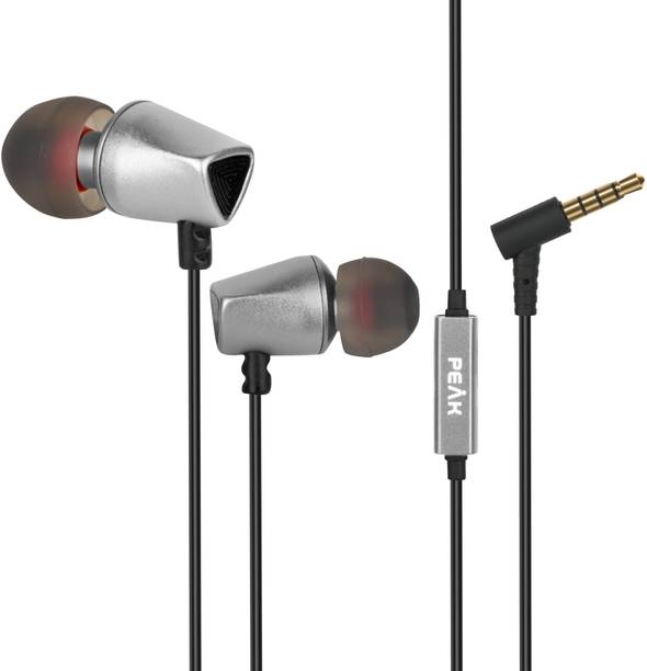 Top Headset L Shape cheap price 5stars Flipkart in India 14 PEAK FUSION O5 - SILVER Wired Headset