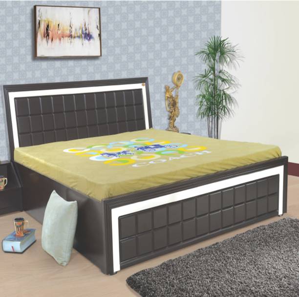 ELTOP Wooden Furniture double bed with box storage Engineered Wood Queen Box Bed