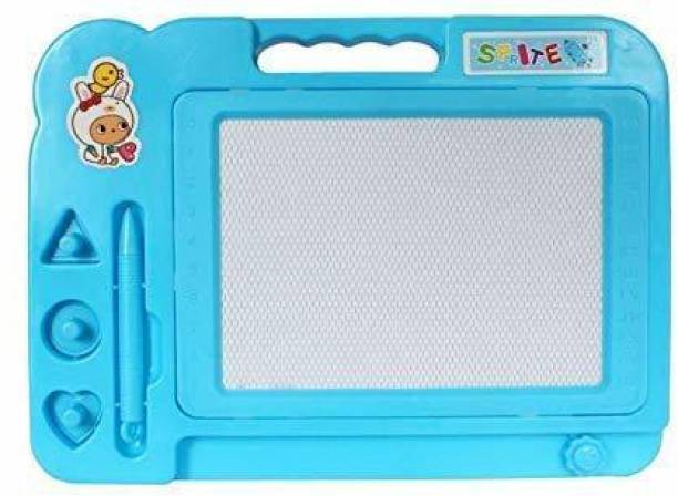 Kikee Toys 2 IN 1 Educational Writing and Drawing Magic Slate for Kids Pen Doodle Pad Erasable Drawing Easy Reading Writing Learning Graffiti Board Kids Gift Toy Magnetic Painting Sketch Pad for Baby Children (Multicolor)