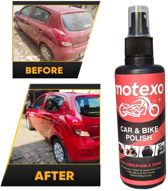 MOTEXO Liquid Car Polish for Dashboard, Exterior, Headlight, Chrome Accent, Metal Parts, Tyres, Bumper, Leather