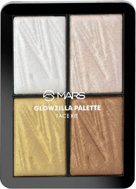 MARS 4 Shade Illuminating Glow Highlighter Palette Blusher GlowZilla Face Kit Highlighter